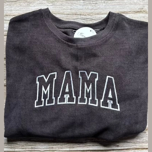 Mama Corded Crewneck Sweatshirt