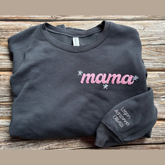 Custom Hand Embroidered Felt Sweatshirt