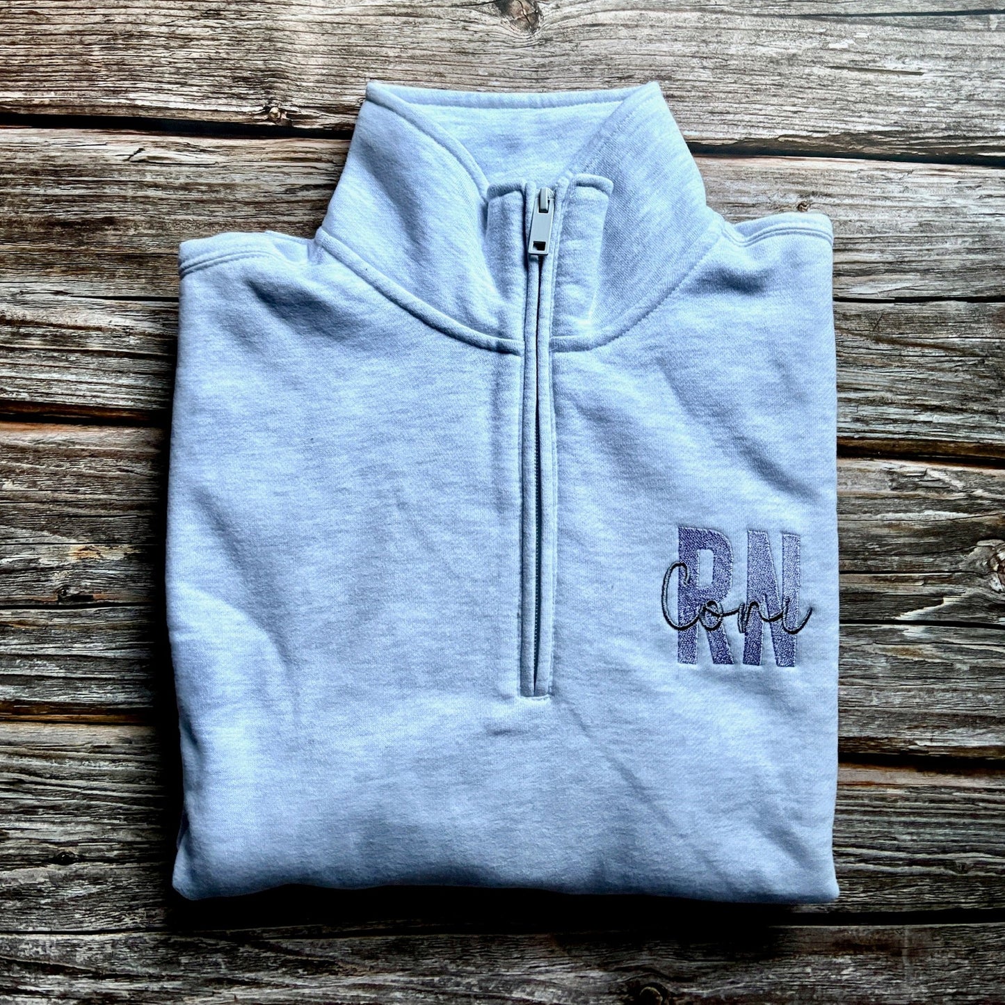Personalized Embroidered Loose Fit Quarter Zip Pullover