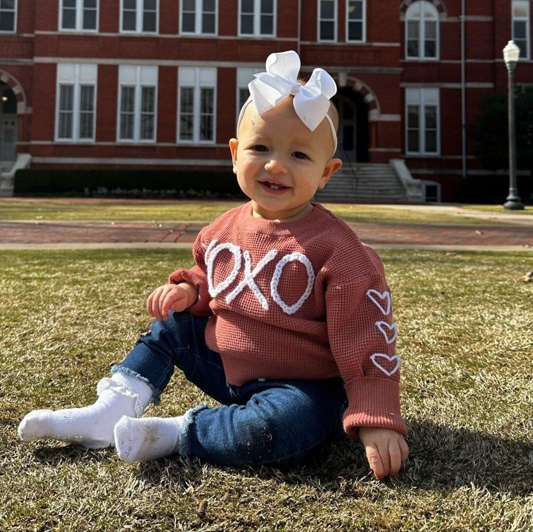 Custom Hand Embroidered Knit Sweater