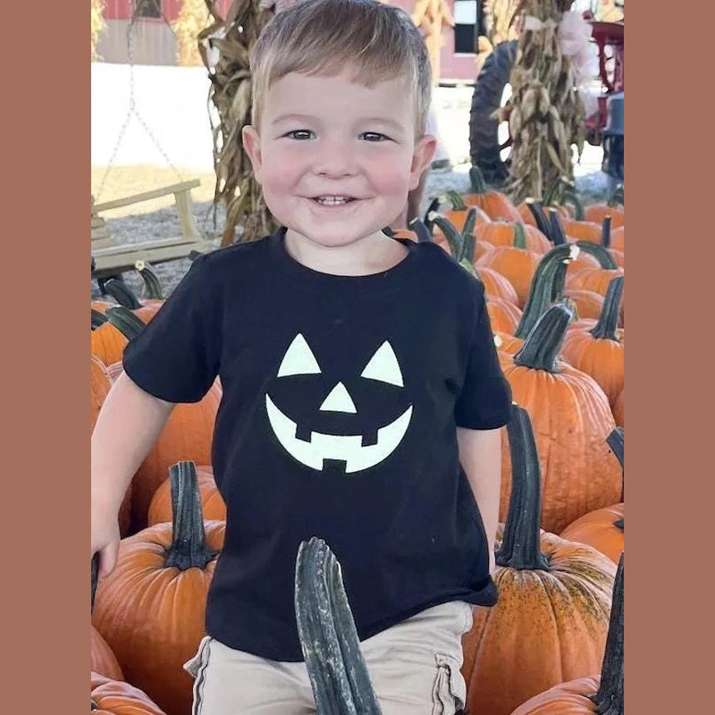 Customized Glow In the Dark Halloween Jack O Lantern Shirts