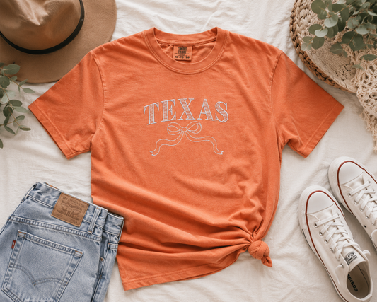 Embroidered Texas Comfort Colors Tee