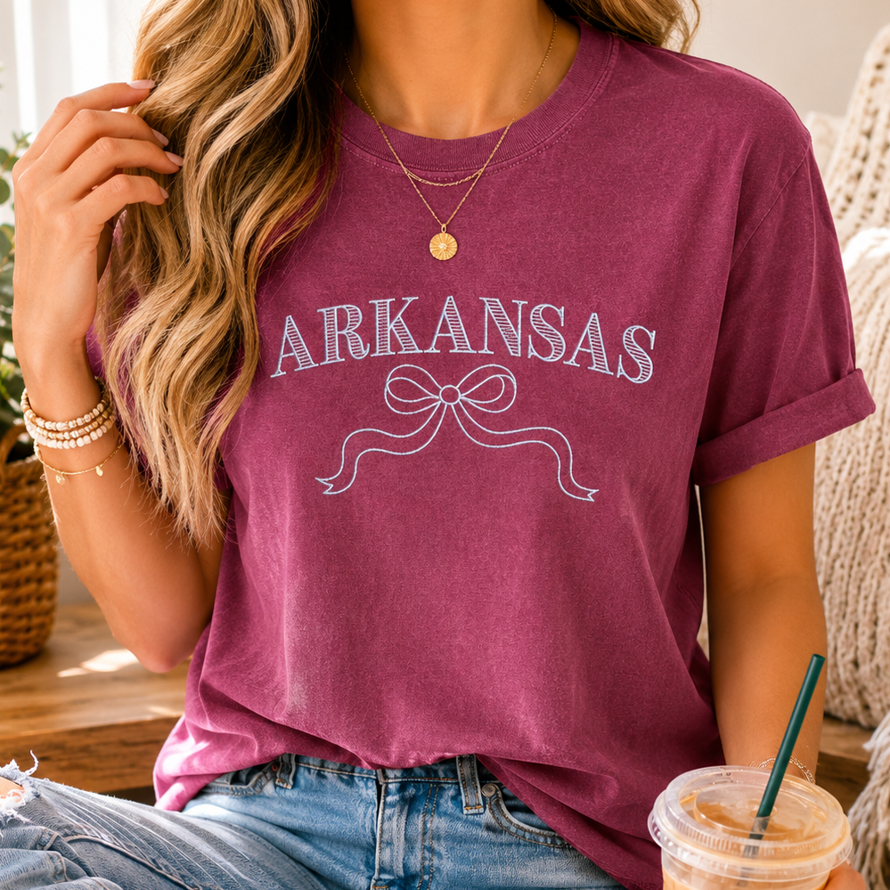 Embroidered Arkansas Comfort Colors Tee