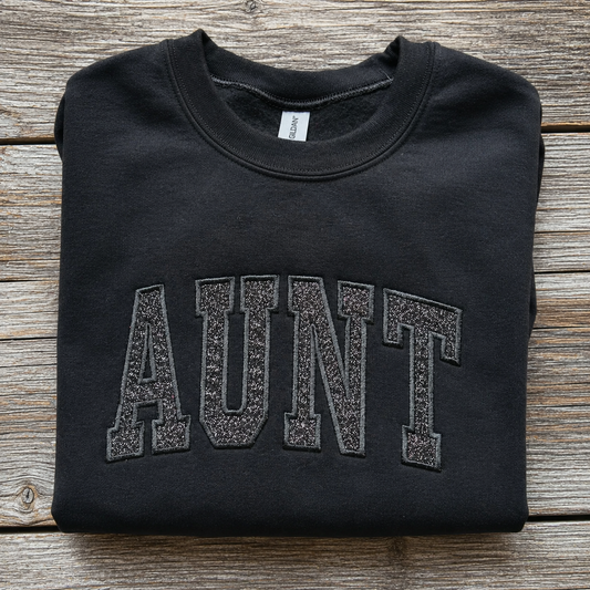 Custom Glitter Applique Embroidered Sweatshirt