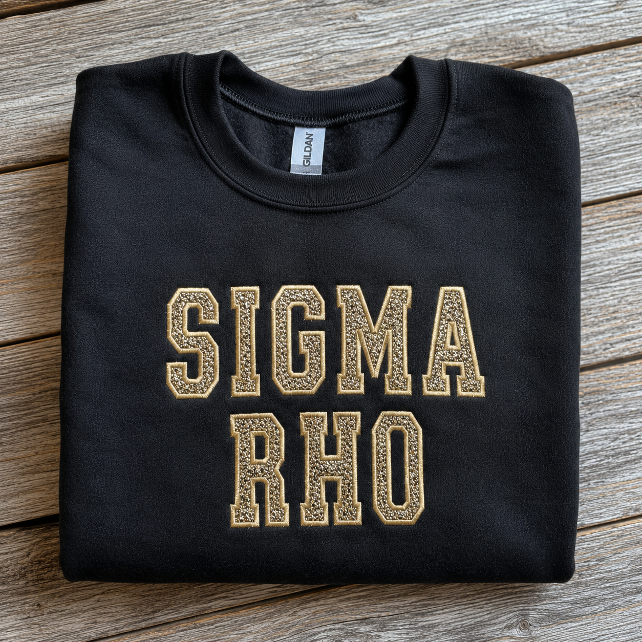 Custom Glitter Applique Embroidered Sweatshirt