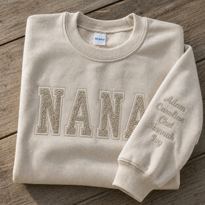 Custom Glitter Applique Embroidered Sweatshirt