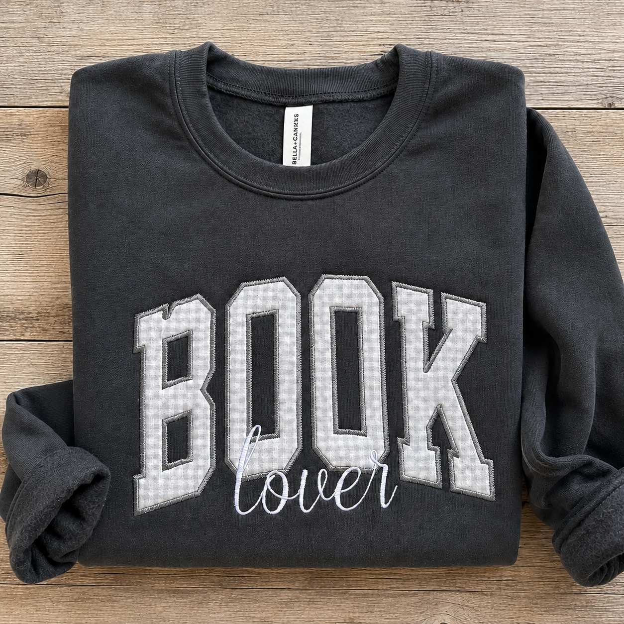 Book Lover Applique Sweatshirt