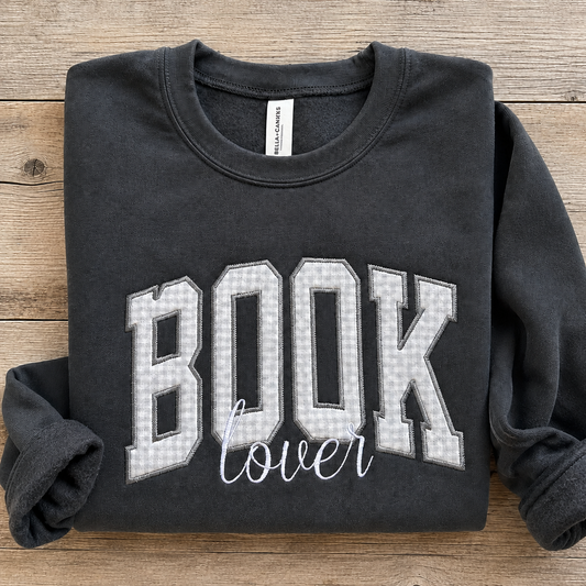 Book Lover Applique Sweatshirt