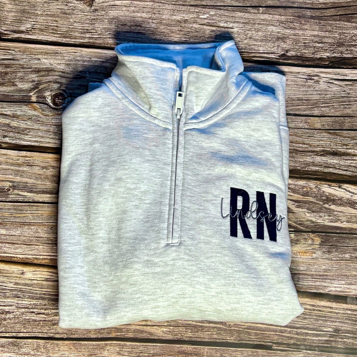 Personalized Embroidered Loose Fit Quarter Zip Pullover