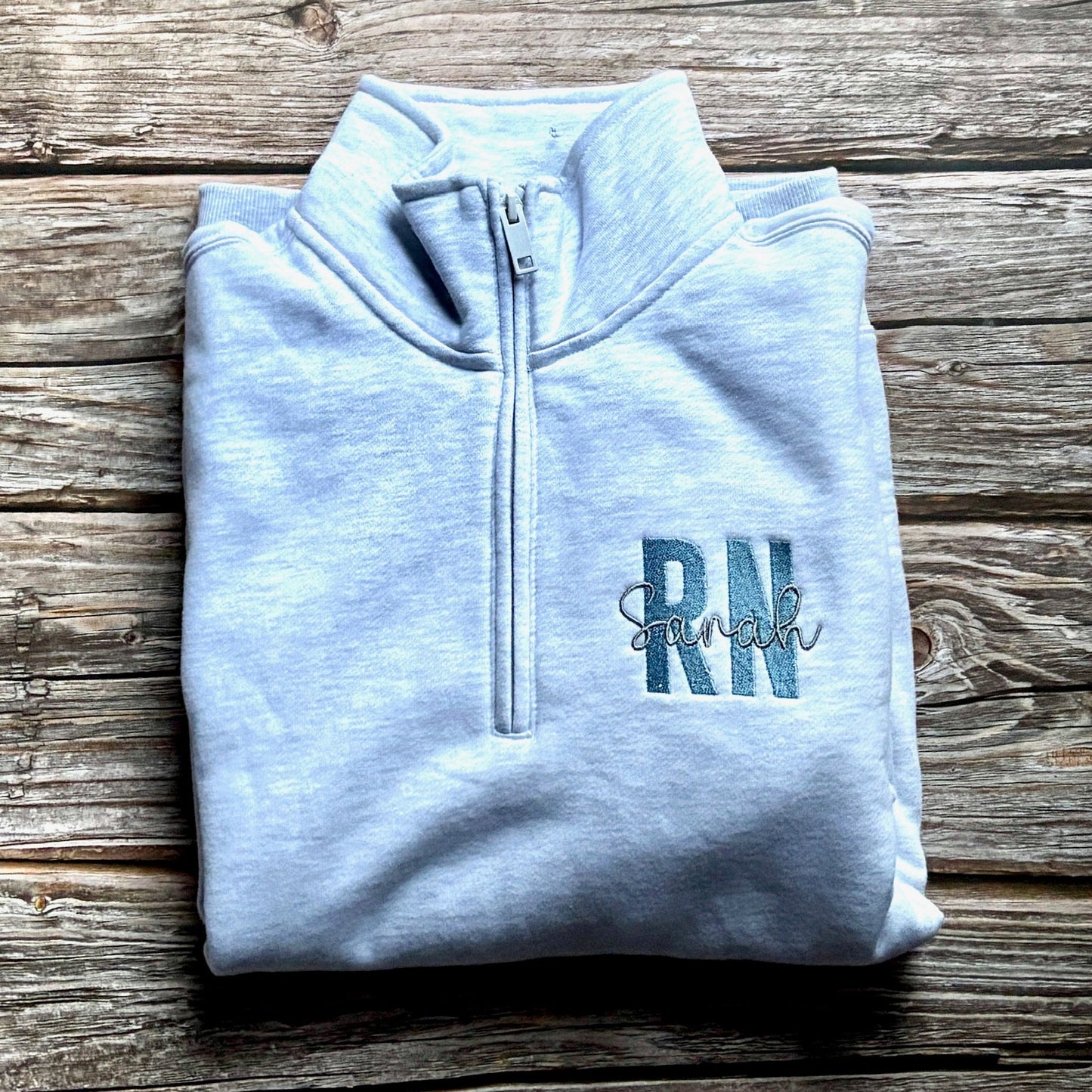 Personalized Embroidered Loose Fit Quarter Zip Pullover