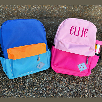 Children's Standard Size Color Block Backpack