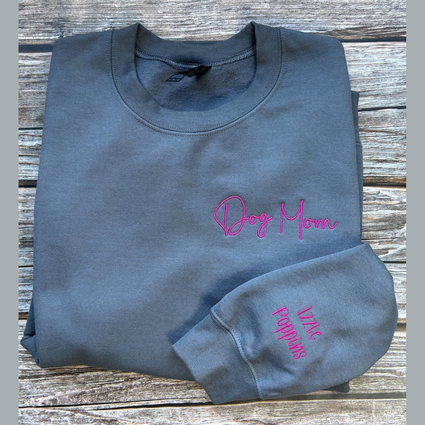 Customized Sweatshirt with Sleeve Embroidery