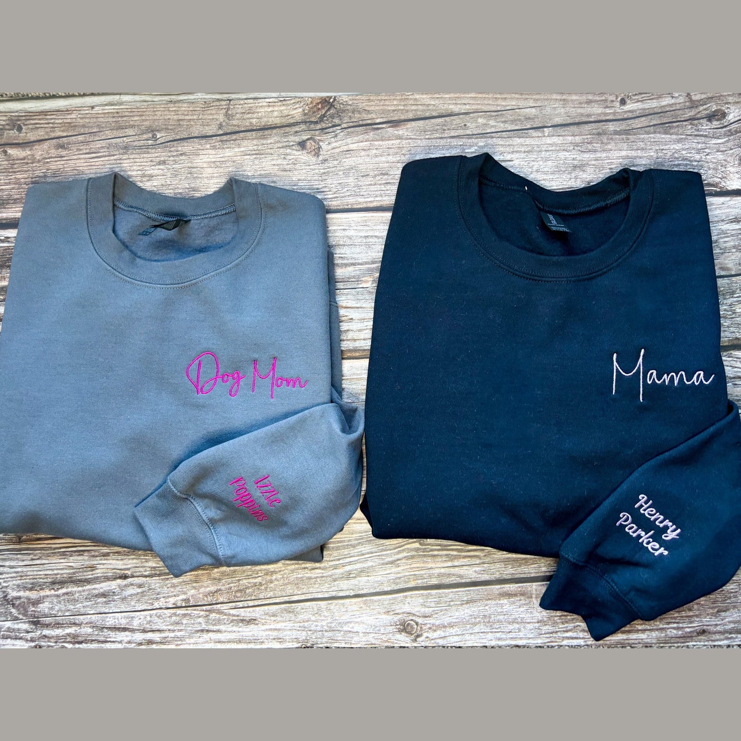 Customized Sweatshirt with Sleeve Embroidery