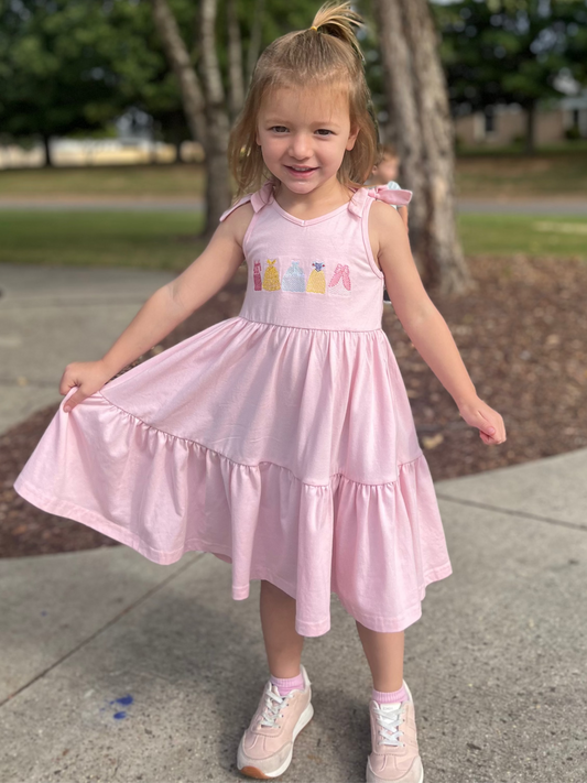 Girls Embroidered Princess Dress