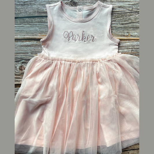 Girls Personalized Sleveless Tutu Dress