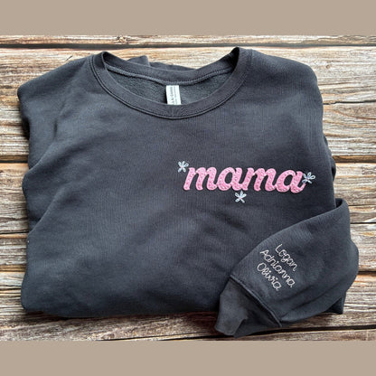 Custom Hand Embroidered Felt Sweatshirt
