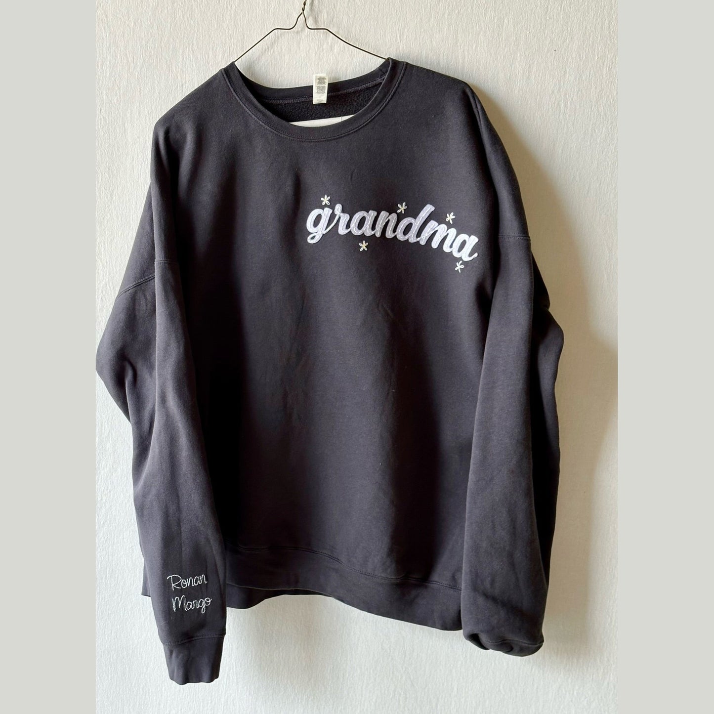 Custom Hand Embroidered Felt Sweatshirt
