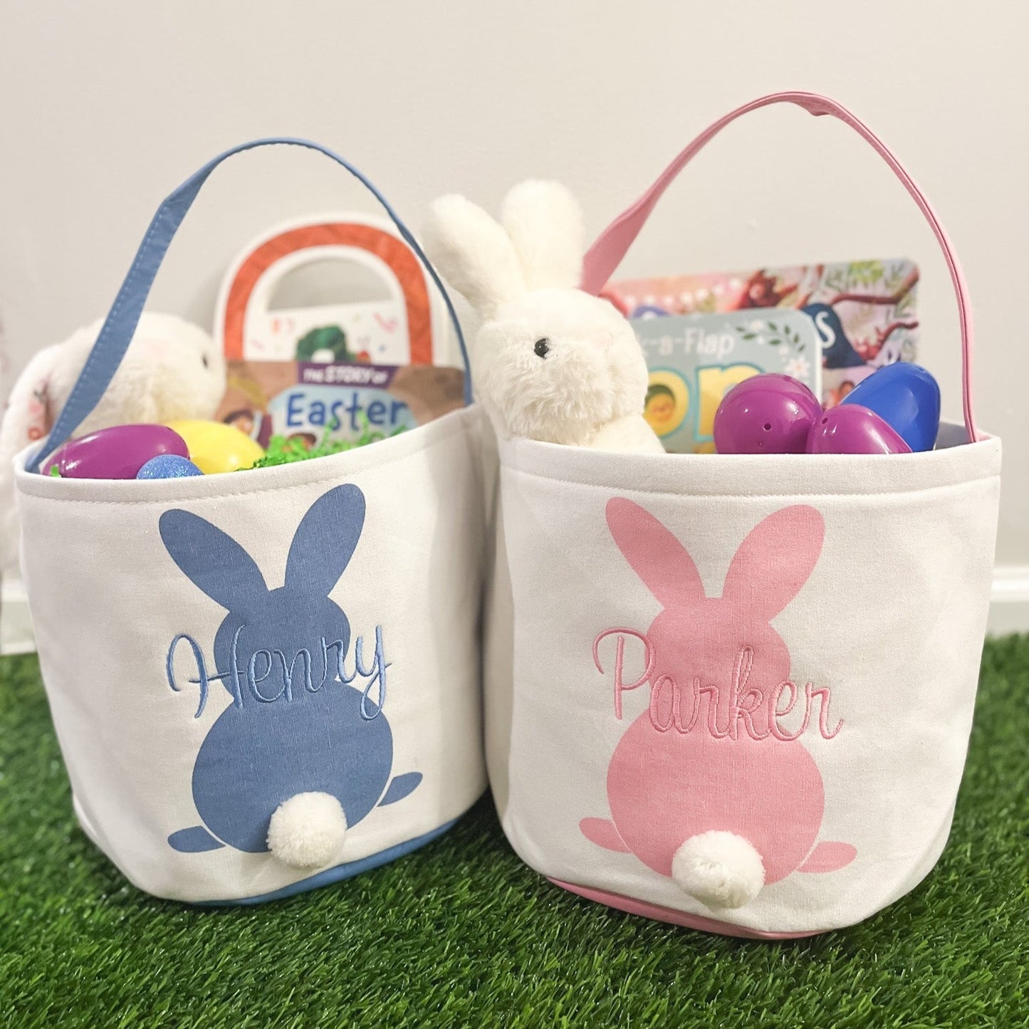 Personalized Canvas Easter Baskets