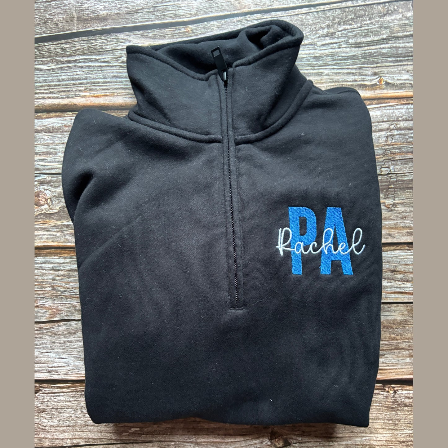 Personalized Embroidered Loose Fit Quarter Zip Pullover