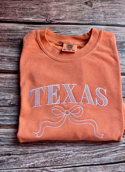 Embroidered Texas Comfort Colors Tee