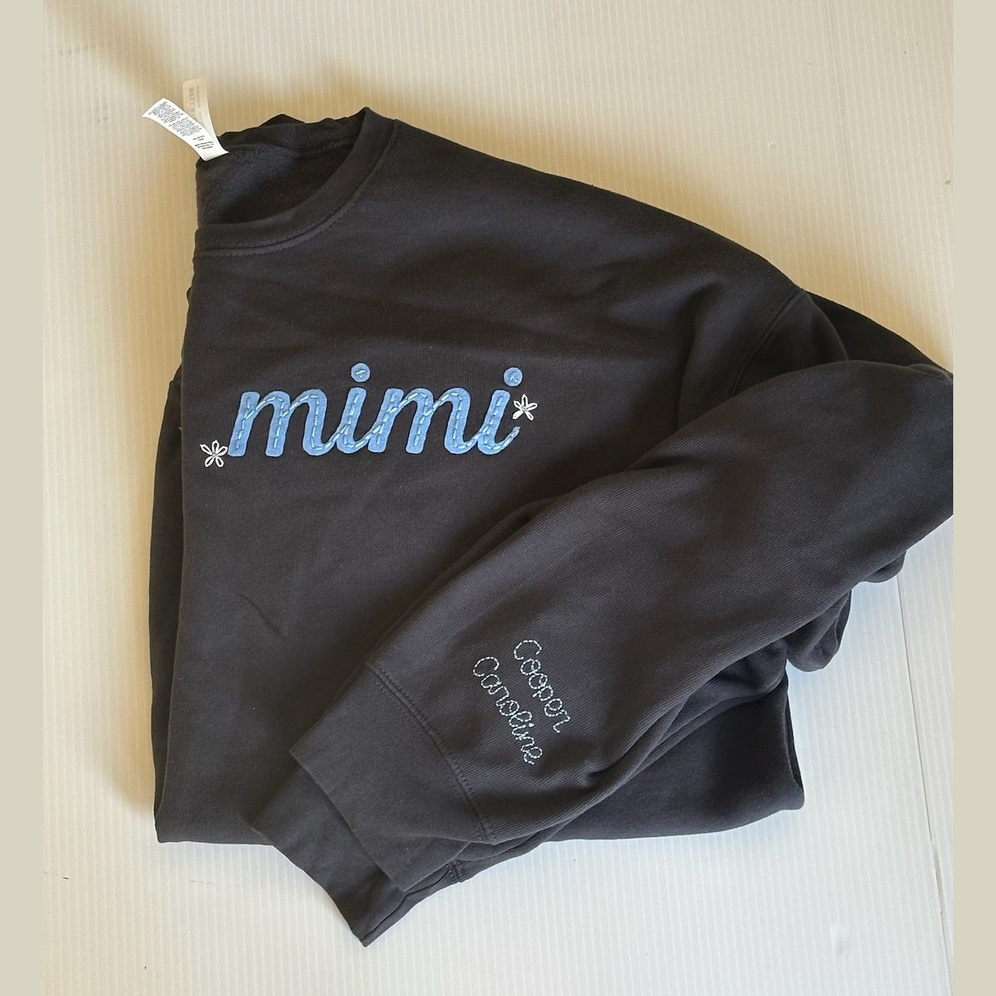 Custom Hand Embroidered Felt Sweatshirt