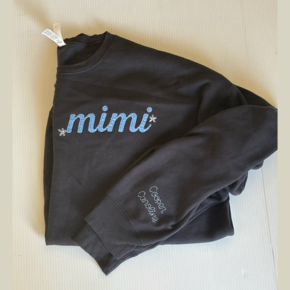 Custom Hand Embroidered Felt Sweatshirt