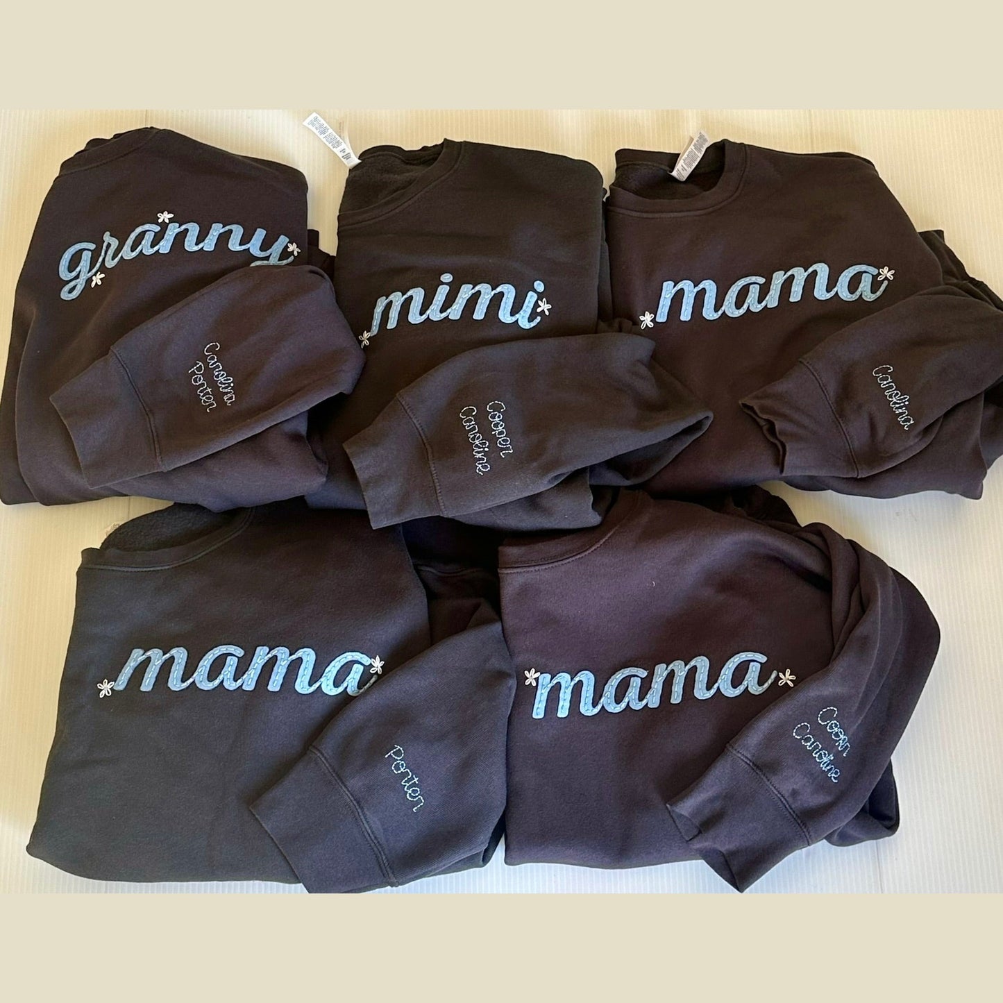 Custom Hand Embroidered Felt Sweatshirt