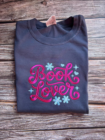 Embroidered Book Lover Tee