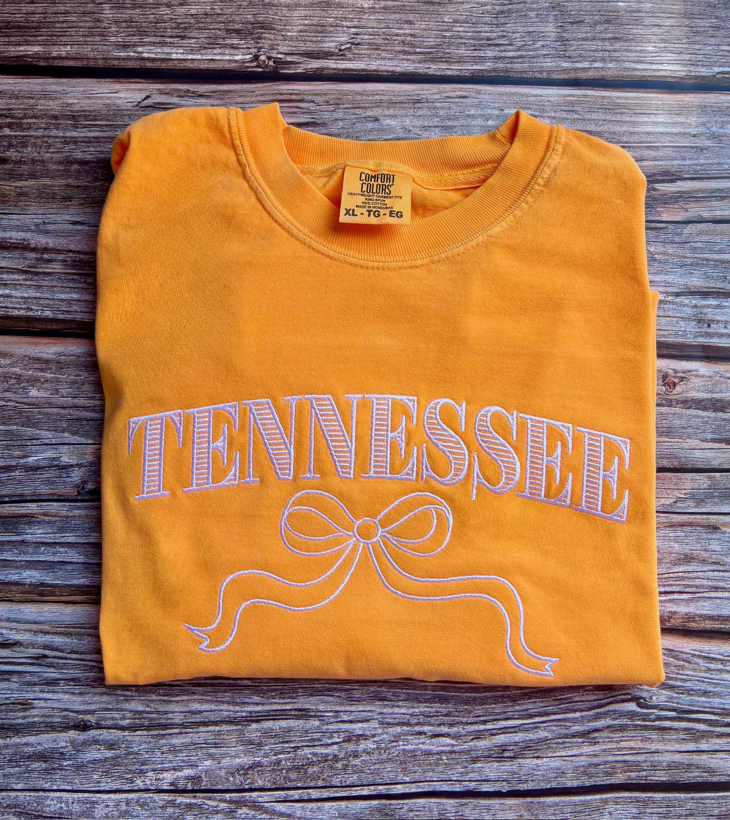 Embroidered Tennessee Comfort Colors Tee