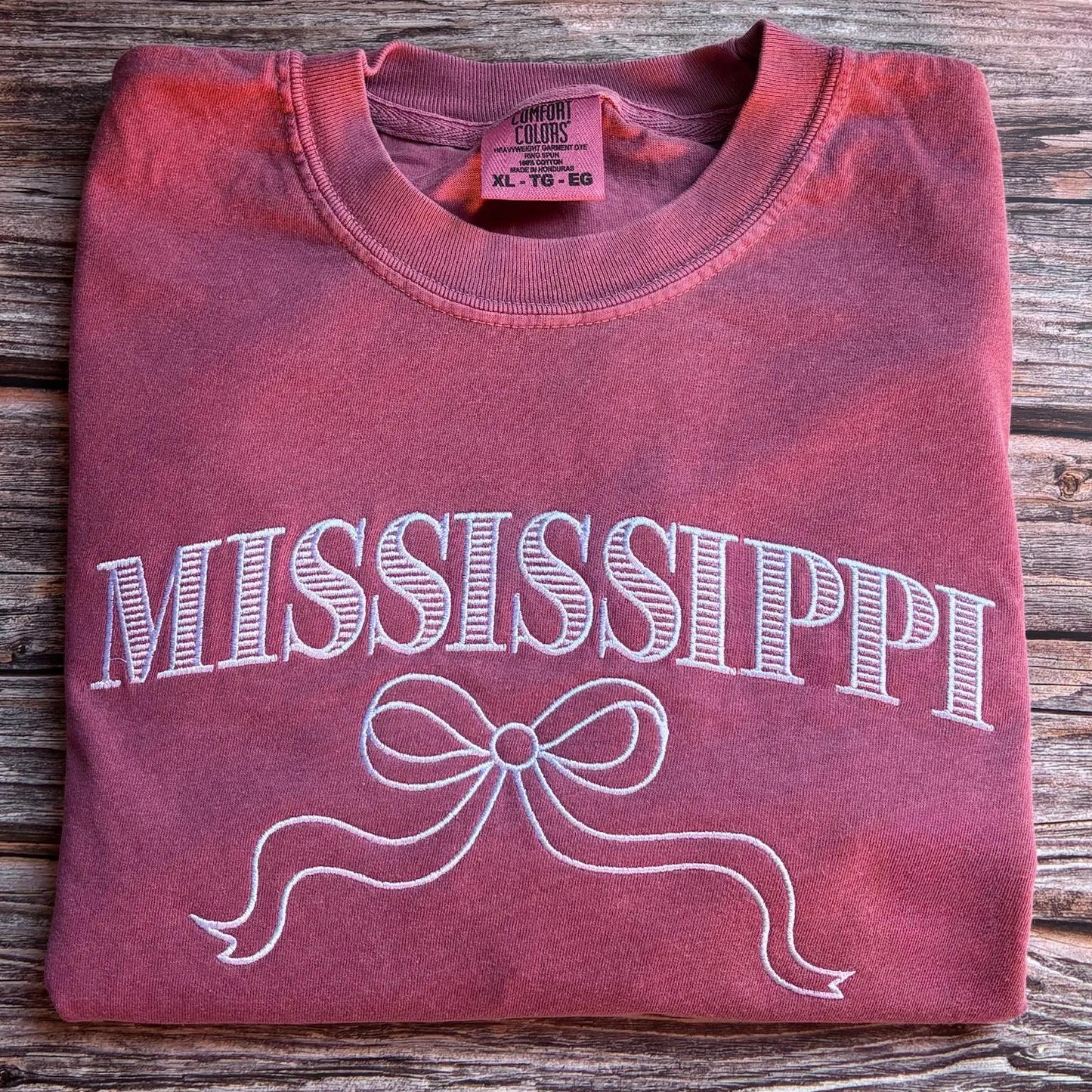 Embroidered Mississippi Comfort Colors Tee