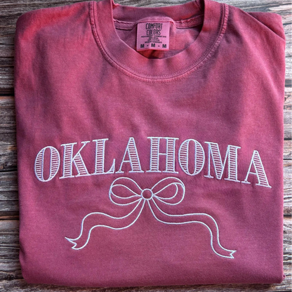 Embroidered Oklahoma Comfort Colors Tee