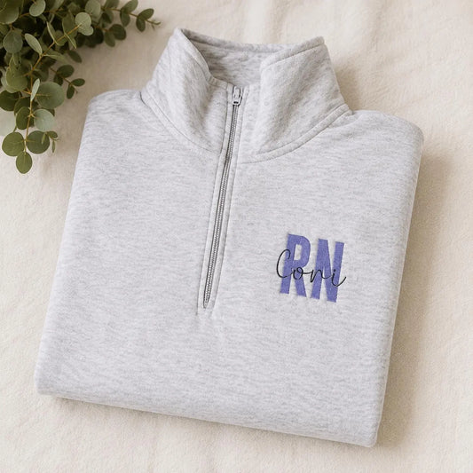 Personalized Embroidered Loose Fit Quarter Zip Pullover